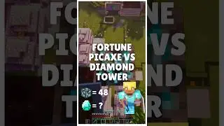 48 diamond blocks, 1 fortune pickaxe