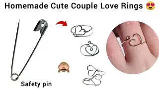 DIY Homemade cute love rings 😍🥰 / how to make ring at home/diy homemade love ring/ homemade rings