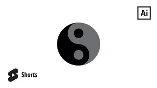 Yin Yang Symbol Design in Adobe Illustrator #Shorts