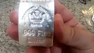 10 Troy Ounces of Poured Silver!!!  10 ounce Monarch, Chunky Bar!!!