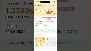 Gold sip start in just ₹51 ￼ daily investment #paytm #viral #earnmoneyonline #startsip #highreturns