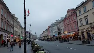 WALKING TOUR|| CHMIELNA STREET- NOWY ŚWIAT(NEW WORLD STREET) 🇵🇱WARSAW, POLAND
