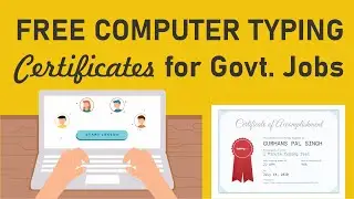 Free Computer Typing Certificate for Govt. Jobs | Improve your computer typing speed