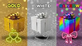 Pick the LUXURY Gift! ✨ Gold vs  White vs  Rainbow | Choose Your Gift | Quiz Rio