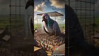 A big pigeon enters the village | True story of the pigeon and the hen 😭 #ai #hen #pigeon #farmer