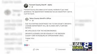 Teton County driver&rsquo;s license department closed due to staffing shortages