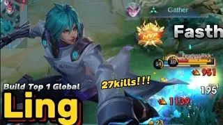 TUTORIAL LING AND GAMEPLAY 2024 BEST BUILD AND EMBLEM LING FASTHAND MLBB!! | SECRET TIPS & TRICKS