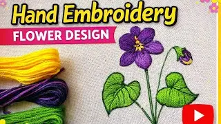 Colorful Hand Embroidery Art |  Super  And Fancy Hand Embroidery Tutorial Design |#flowers 