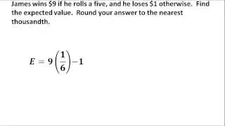 10.5 Expected value rolling a die #2