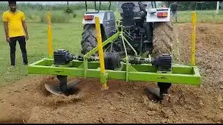 Ring Pit Digger | Double Digger Machine | #digger #tractormachine  #auger #digging #postholeauger