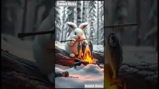 In the Frozen Mountains, a Rabbit Saved a Kitten&rsquo;s Life #Emotional Story #Sad Story #AI Story #cat