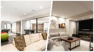 75 All Fireplaces Basement With A Tile Fireplace Design Ideas You'll Love 🌈