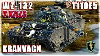WZ-132 ꥟ KRANVAGN ꥟ T110E5 | 7 KILLS | World of Tanks Blitz Replays
