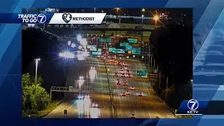 Construction closes a stretch of Saddle Creek Road