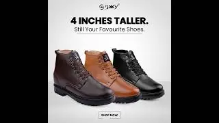Men&rsquo;s Elevator Boots with 4-Inches Hidden Height Increase | BXXY SHOES