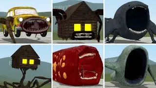 OLD AND NEW UPDATE:  CAR EATER, HOUSE HEAD, THE BLOOP, BUS EATER, TRAIN EATER IN GMOD !!