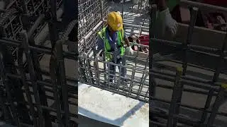 Fixing Vertical Terminated Bars For Retaining Wall.#youtubeshorts #construction