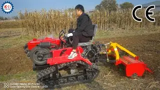 Rotary Tillage Effect of Mini Compact Tracked Tractor with Three point Tiller