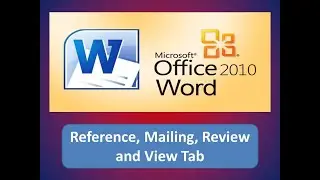 Reference, Mailings, review and View Tab #MicrosoftWord #Word #Tutorial