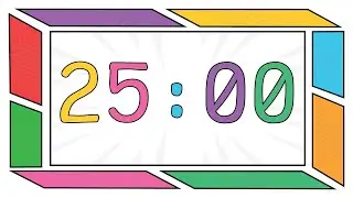 25 minutes Silent Countdown Timer - Bright Classroom Theme | HD Timer for Teachers & Students