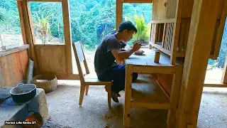 Making kitchen tables, food storage cabinets - DIY wooden furniture - Primitive Technology | Ep.198
