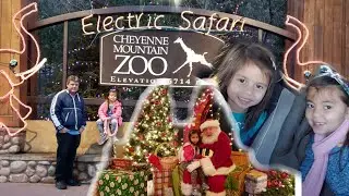 Electric Safari at CHEYENNE  MOUNTAIN ZOO | Santa Claus | Feeding the Giraffe