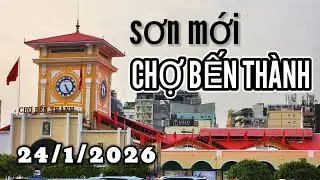 Tết 2026 Sài Gòn 🇻🇳 Chợ Bến Thành Đỏ Rực Đón Xuân Bính Ngọ 4K