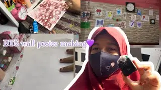 Sunny making BTS while posters 💜✨🫶🏻￼
