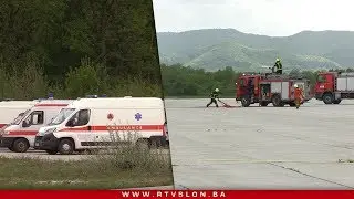 Međunarodni aerodrom Tuzla: Organizovana pokazna vježba ''Nesreća u krugu aerodroma'' - 24.04.2019