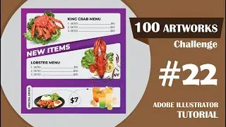 How to design food menu poster in Adobe illustrator