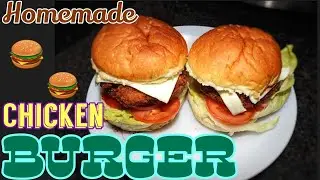 Easy Chicken Burger Recipe In Malayalam | Chicken burger Patties Recipe | Chicken Burger