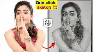 One Click Photo to Pencil Sketch ✨ | ChatGPT से फोटो को स्केच में बदलें | Sketch Editing Tutorial