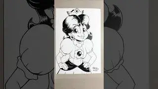Princess Daisy in ink. 😁 #art #artist #drawing #inktober #fanart #nintendo #princessdaisy #daisy