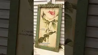 DIY French Country Wall Art using @IronOrchidDesigns & @Saltwash-paint-additive #trashtotreasure