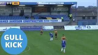 Keeper's Goal Kick Strikes Flying Seagull