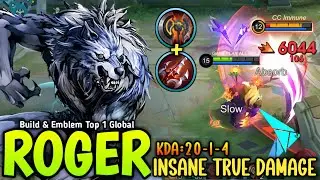 Legendary Roger The Beast Jungler with True Damage Build Real Monster 😱 - Build Top 1 Global Roger