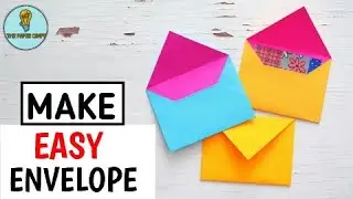 DIY envelope tutorial NO measuring using three items! Paper, scissors, glue।।(Tmr Paper Craft)