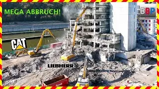 CAT 340 & Liebherr R 950 Longfrontbagger im Einsatz, Landratsamt Esslingen, 2022. #6