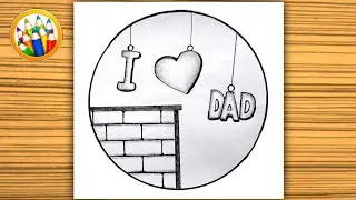 How to draw father's day | Happy father's day drawing easy | father's day drawing easy