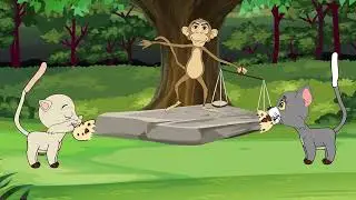 Two cat and monkey story_Moral story