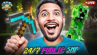 🔴24/7 Minecraft PUBLIC SMP LIVE (DAY04) || JAVA +BEDROCK/PE || #minecraft #minecraftsmp #smp