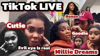 TikTok LIVE | Millie Gets Her Hair Done by Goodie💇🏽‍♀️ All Goes Wrong with Cutie & It’s Mix up