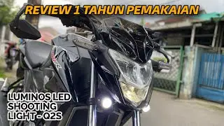 REVIEW 1 TAHUN PEMAKAIAN LAMPU D2 LASER LUMINOS SHOOTING LIGHT Q2S DI CB150R