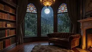 No Ads Night Rain Sounds | Black Screen | Heavy Rain & Thunder (10 Hours)