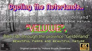 Fiets routes door Nederland. Provincie Gelderland omgeving 