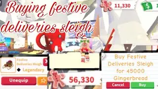 Buying festive deliveries sleigh | adopt me | winter event 2021 | shooting stars