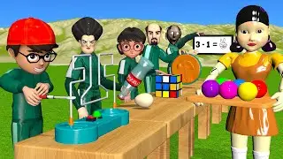 Scary Teacher 3D vs Squid Game Buzz Wire Loop 5 Times Challenge Flying Eggs Miss T vs Granny Loser
