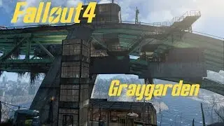 Fallout 4 - Graygarden settlement with elevator for causeway - Contraptions dlc