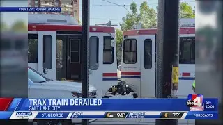 TRAX train derails in Salt Lake City