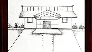 Easy House Drawing || Beautiful House Drawing Step by Step || How to Draw House